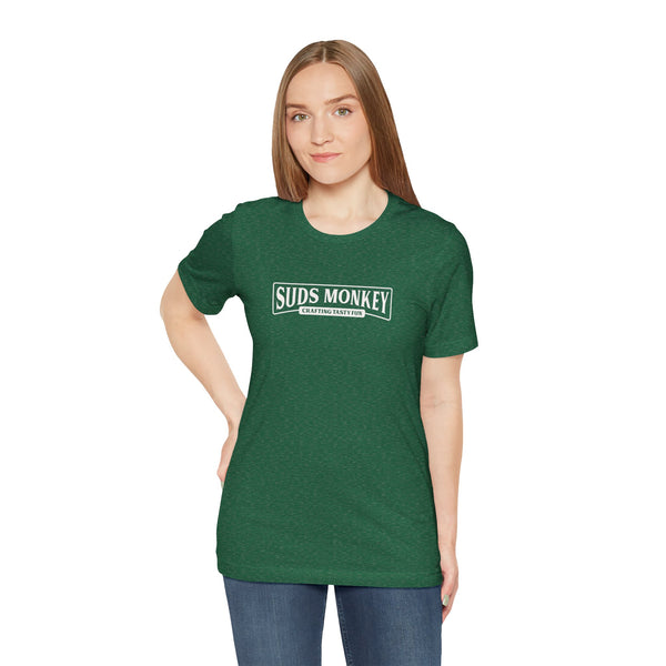 Suds Monkey Crafting Tasty Fun Logo - Unisex Jersey Short Sleeve Tee