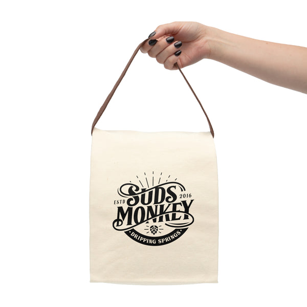 Suds Monkey Canvas Lunch Bag With Strap