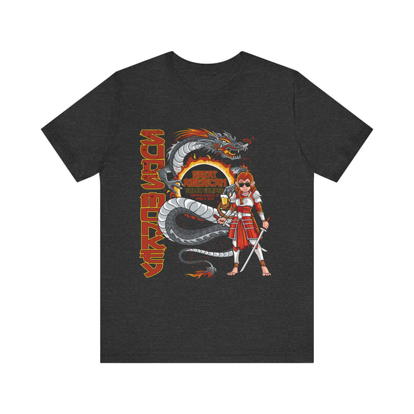 Solar Eclipse Dragon & Samurai T Shirt - Unisex Jersey Short Sleeve Tee