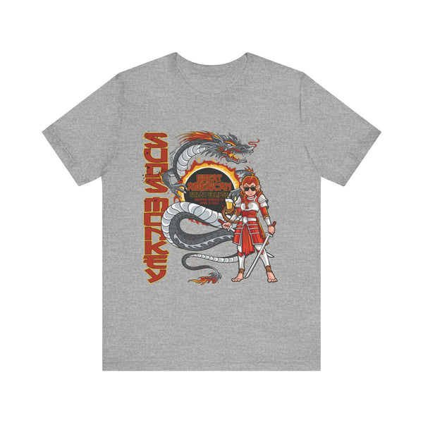 Solar Eclipse Dragon & Samurai T Shirt - Unisex Jersey Short Sleeve Tee